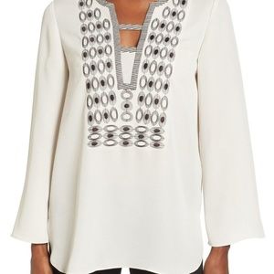NIC+ZOE Solstice Embroidered Tunic Top